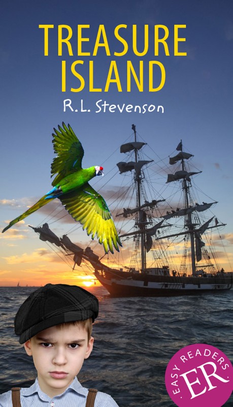 Bogcover for Treasure Island, ER C af Robert L. Stevenson, 9788723541086